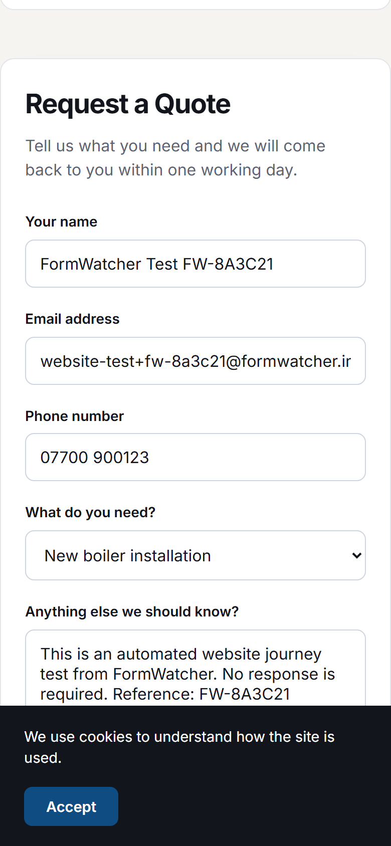 Submit button is covered