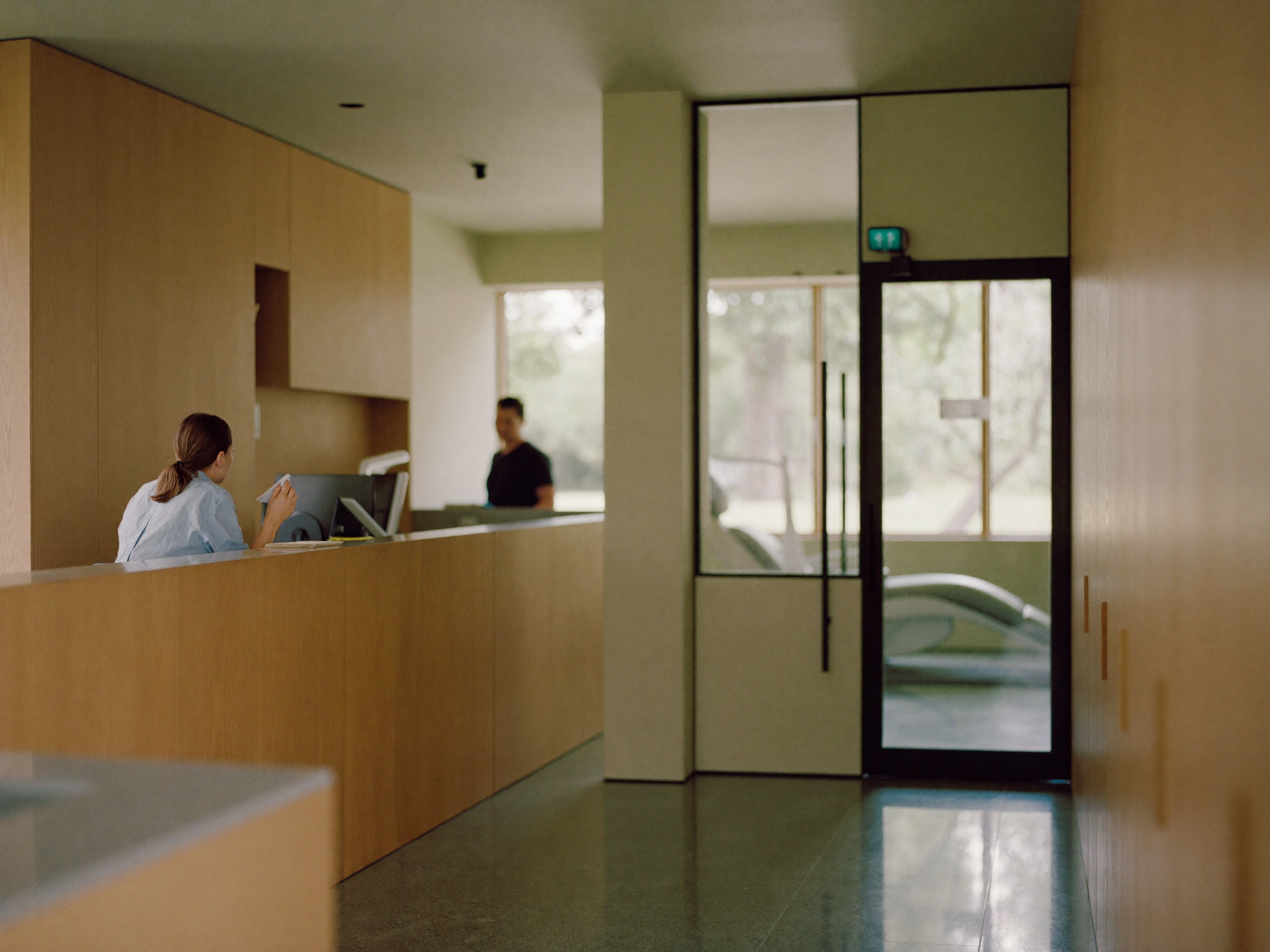 Reception area of a modern dental practice